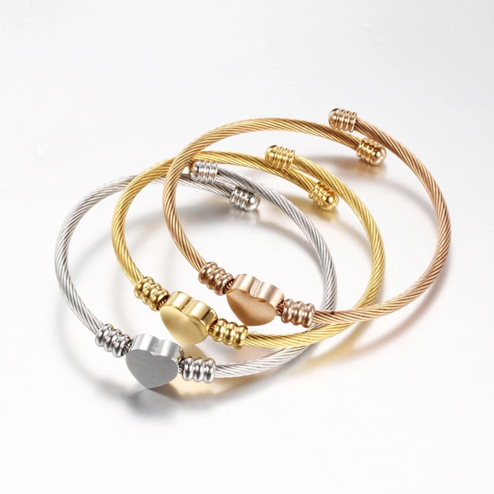 Women’s Fashion Cable Bracelet - Picture 2 of 3